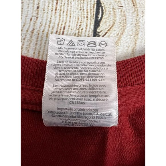 Juicy Hog Jowls Pig Hog Graphic T-Shirt XL Red Backyard Cookout Humor Jerzees - Picture 5 of 5